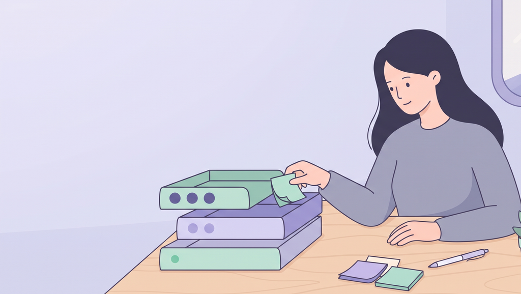 Woman checking off pending tasks on a life admin day with a laptop and a checklist